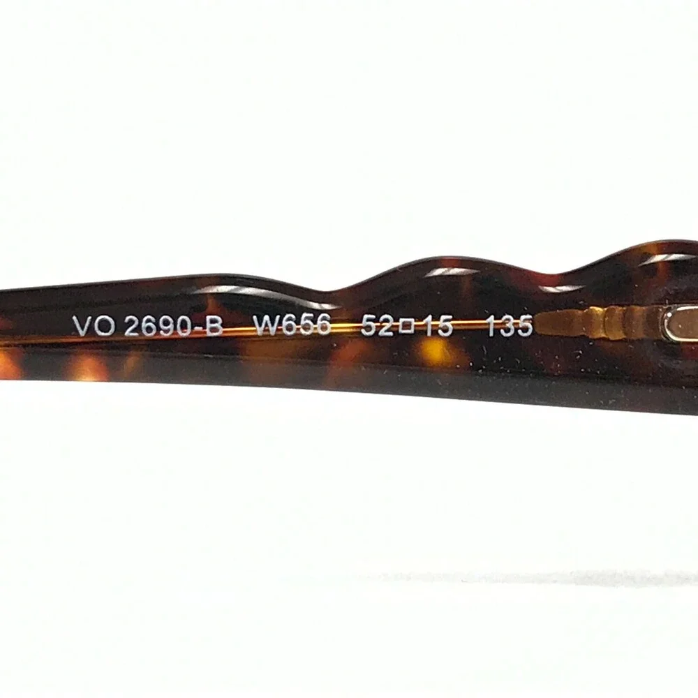 Vogue Eyeglasses Frames VO2690-B W656 Brown Tortoise Gold Crystals 52-15-135